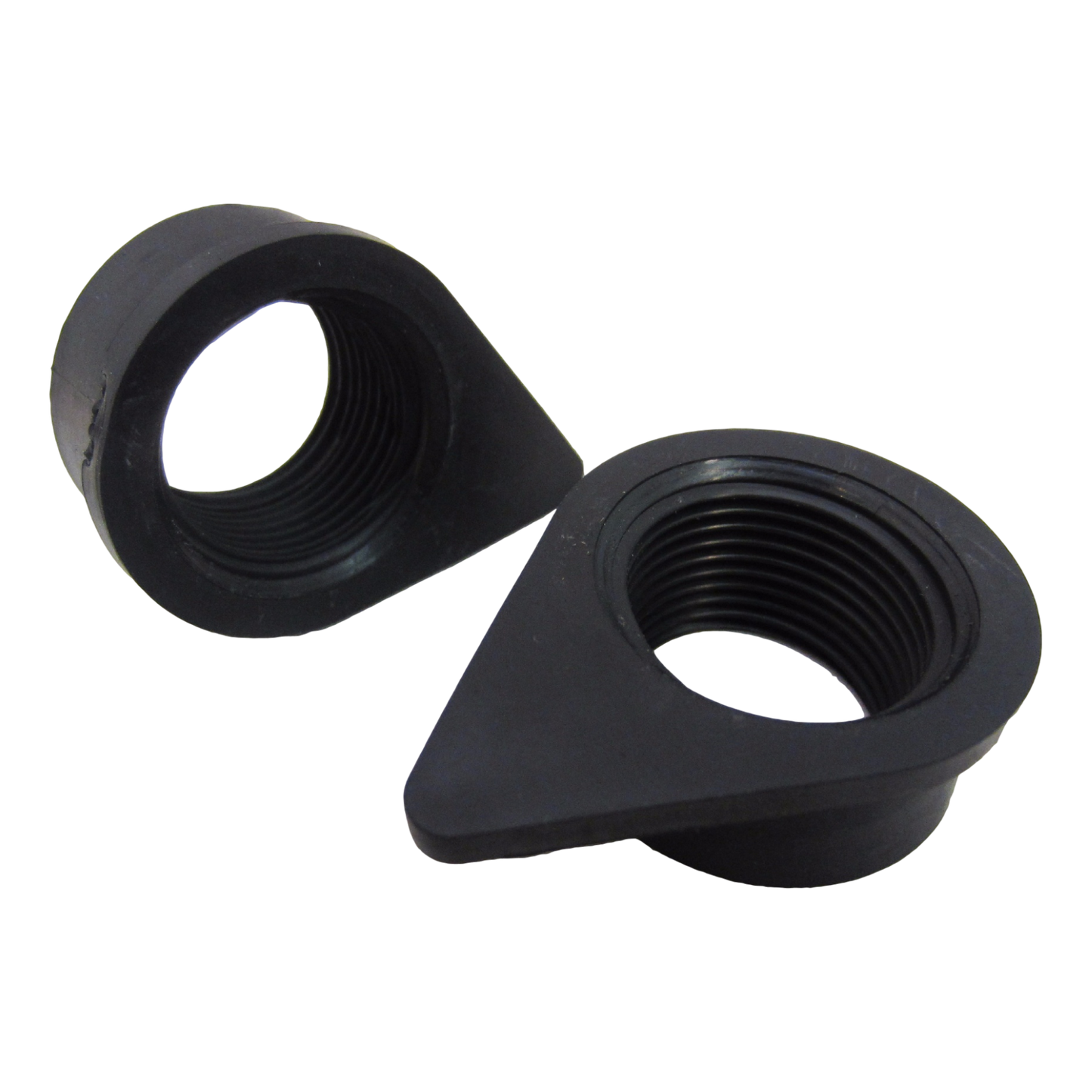 1 1/4" black threaded gasket for spigots and drain assemblies, used in rainwater collection.
